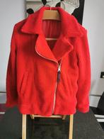 Jas van rode teddy, fleece maat S, Ophalen of Verzenden, Zo goed als nieuw, Rood