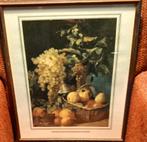 Twee ingelijste prints van stillevens met fruit, Antiek en Kunst, Kunst | Schilderijen | Klassiek, Ophalen