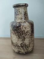 Beige en zwarte West Germany  Scheurich vaas met oor 408-40, Huis en Inrichting, Woonaccessoires | Vazen, Overige kleuren, Aardewerk of Porselein