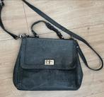 Prachtige leren tas donkergrijs by LouLou, Ophalen of Verzenden, Grijs, Handtas