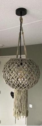 macramé/ geknoopte groene lamp lampenkap hanglamp vr plafond, Huis en Inrichting, Lampen | Hanglampen, Ophalen of Verzenden, Gebruikt