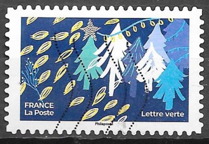 Frankrijk:  kerstzegel (3) uit 2021, Postzegels en Munten, Postzegels | Europa | Frankrijk, Gestempeld, Ophalen of Verzenden