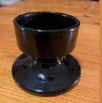 Zwart persglazen kandelaar , vintage ,h, 7 ,5 cm diam 6,5 cm, Ophalen of Verzenden