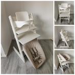 Stokke Tripp Trapp wit met babyset en newbornset, Kinderen en Baby's, Kinderstoelen, Ophalen of Verzenden, Zo goed als nieuw, Stokke Tripp Trapp