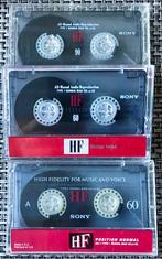 2x SONY HF60 Ferro + 1x HF90 Ferro Cassettebandjes, 2 t/m 25 bandjes, Ophalen of Verzenden, Zo goed als nieuw, Voorbespeeld