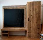 Steigerhouten Kindermeubel Bureau, Kast & Krijtbord, Ophalen, Gebruikt, Met deur(en), Landelijk