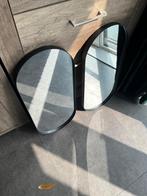 2 Ovale wandspiegels in zwart frame , Ophalen, Minder dan 50 cm, Gebruikt, Minder dan 100 cm