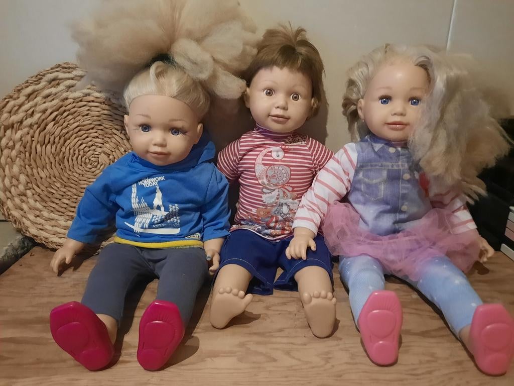 Sam en Sally Pop deze poppen passen echte kinderkleding, Kinderen en Baby's, Speelgoed | Poppen, Ophalen of Verzenden, Gebruikt