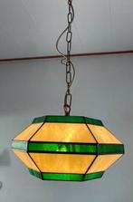 Tiffany hanglamp - art deco - groene elementjes - art deco, Ophalen of Verzenden, Minder dan 50 cm, Glas, Art deco tiffany