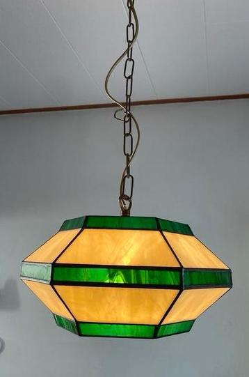 Tiffany hanglamp - art deco - groene elementjes - art deco beschikbaar voor biedingen