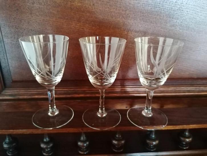 Vintage Borrelglaasjes (3 stuks), Antiek en Kunst, Antiek | Glas en Kristal, Ophalen of Verzenden