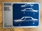 Technische Grafiken Mercedes-Benz 230C 280C 280CE C123 1977, Gelezen, Mercedes-Benz, Mercedes, Ophalen of Verzenden