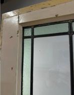 Mooie schuif / ensuite set glas in lood deuren 203 x 155, Ophalen, Gebruikt, Binnendeur, Schuifdeur