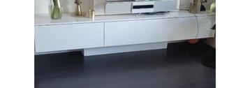 Witte Hoogglans tv meubel (zwervende)