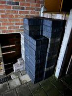 Dubbelklinkers - antraciet en grijs, Tuin en Terras, Tegels en Klinkers, Ophalen, Gebruikt, Klinkers, Minder dan 5 m²