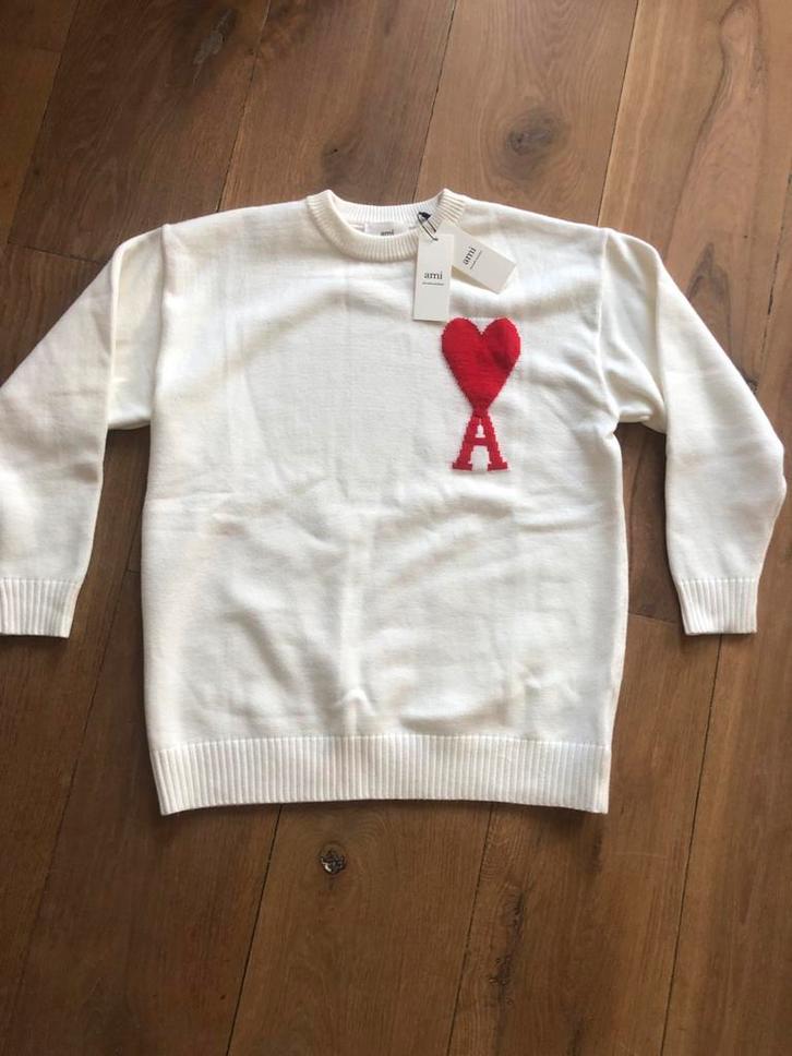 Ami Paris Trui - Stijlvol en Comfortabel, Kleding | Heren, Truien en Vesten, Nieuw, Maat 46 (S) of kleiner, Wit, Verzenden