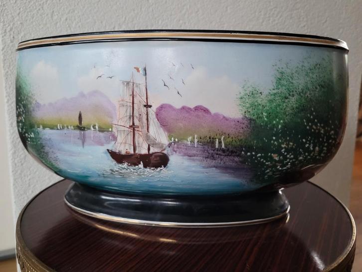 Antieke porseleinen plantenbak 19e eeuw, Antiek en Kunst, Antiek | Porselein, Ophalen of Verzenden