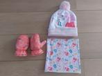 Peppa Pig muts, sjaal en handschoenen, Meisje, Ophalen of Verzenden, Zo goed als nieuw, 104 of kleiner