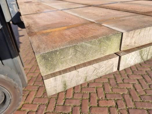 8 Hardhouten balken 6.0x25.0 cm 3.05 m lang - nr: HB39, Tuin en Terras, Palen, Balken en Planken, Nieuw, Balken, 250 cm of meer