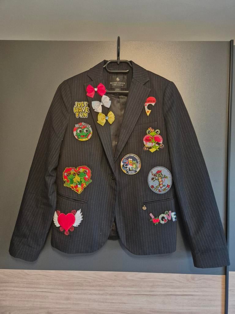 Oeteldonk Jasje Dames - Feestelijk!, Zwart, Zo goed als nieuw, Jasje, Maat 36 (S)