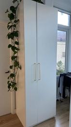 Witte kledingkast met deuren, Ophalen, Overige materialen, 200 cm of meer, 50 tot 100 cm