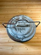 Zinken vuilnisemmer, 40 liter of meer, Ophalen of Verzenden, Zo goed als nieuw, Minder dan 50 cm