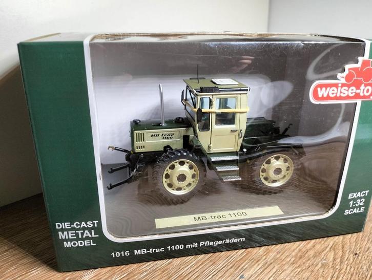 Te koo MB-Trac 1100 Groen/lichtgroen metallic Cultuurwielen., Hobby en Vrije tijd, Modelauto's | 1:32, Zo goed als nieuw, Tractor of Landbouw