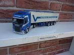 Tekno  Scania  met  kipoplegger  van  van  Vlastuin., Hobby en Vrije tijd, Modelauto's | 1:50, Ophalen of Verzenden, Nieuw, Bus of Vrachtwagen