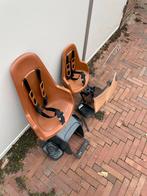 Bo-bike voor- en achterzitje + windscherm Bruin, Ophalen, Achterzitje, Bobike, Gebruikt