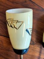 Vintage wandlamp art deco stijl lamp glas, Gebruikt, ., ., Ophalen