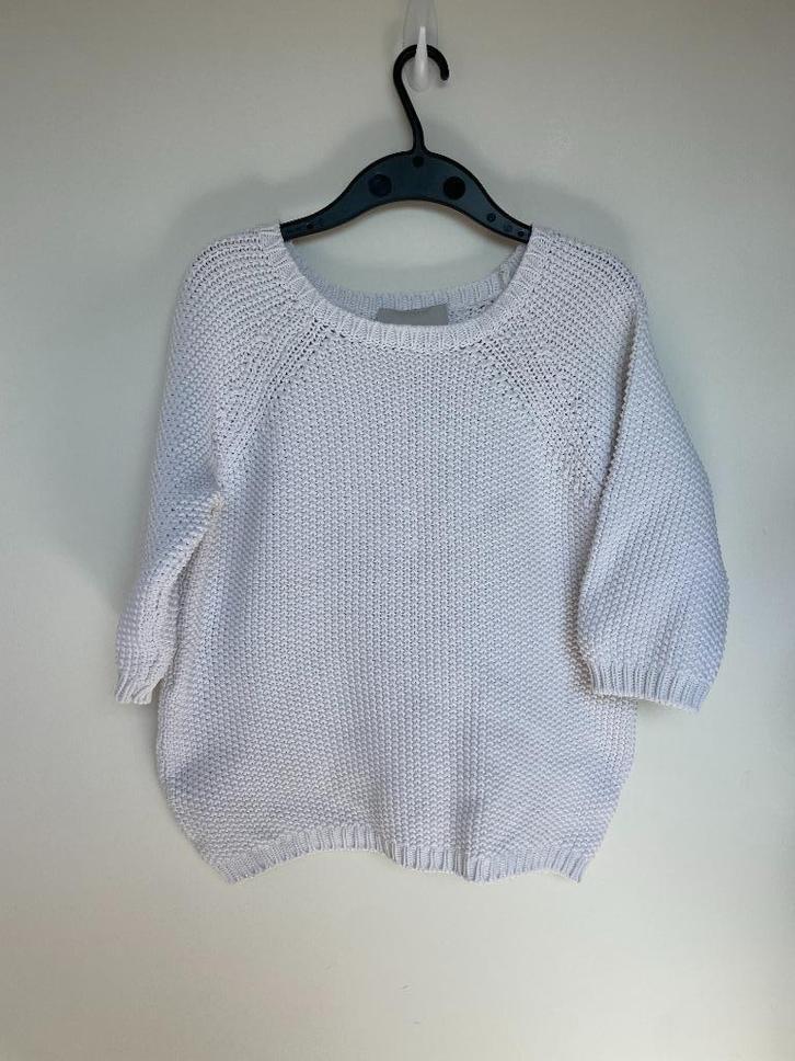 Bellamy wit grofgebreide trui maat L boothals, Kleding | Dames, Truien en Vesten, Zo goed als nieuw, Maat 42/44 (L), Wit, Ophalen of Verzenden