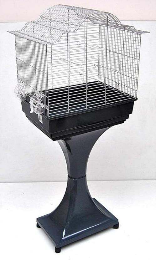 Vogelkooi Sophia + standaard antraciet/chroom, Dieren en Toebehoren, Vogels | Hokken en Kooien, Nieuw, Vogelkooi, Metaal, Verzenden