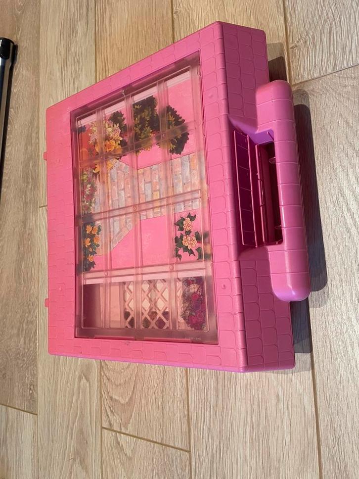 Vintage barbiehuis - Fold ‘n Fun house jaren ‘90, Kinderen en Baby's, Speelgoed | Poppenhuizen, Zo goed als nieuw, Poppenhuis