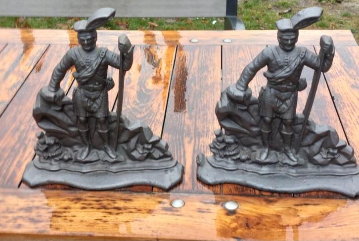 Antieke Gietijzeren Schotsman Deurstopper, Antiek en Kunst, Antiek | Koper en Brons, Ophalen of Verzenden