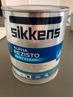 Sikkens alpha rezisto easy clean 1 liter, Nieuw, Ophalen of Verzenden, Wit, Minder dan 5 liter