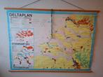 Zeer fraaie Deltaplan schoolplaat oprolbaar zgan!, Antiek en Kunst, Antiek | Schoolplaten, Ophalen of Verzenden, Aardrijkskunde