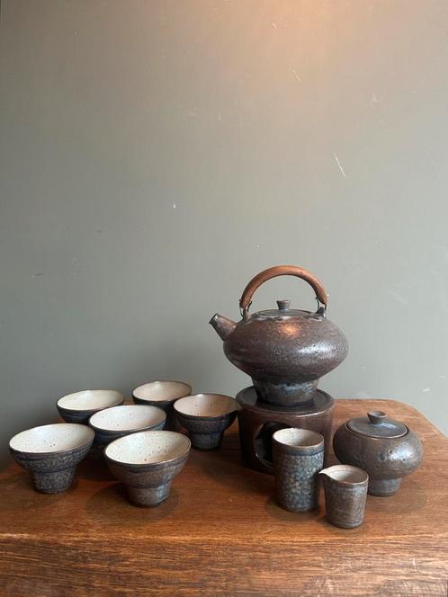Hannie Mein theeservies 11 delig jaren 70 keramiek, Antiek en Kunst, Antiek | Servies compleet, Ophalen