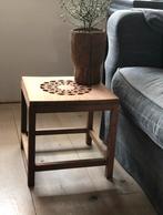 Mandala bijzet tafeltje houtgestoken bohemian oosters, Ophalen of Verzenden