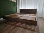 Zwevend steigerhouten bed 180x200cm + Leirsund lattenbodems, Huis en Inrichting, Slaapkamer | Bedden, Ophalen, Verstelbaar, Steigerhout