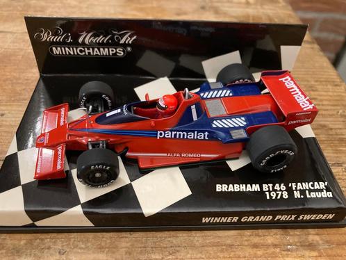 ✅ Niki Lauda 1:43 Brabham BT46 'fancar' 1978 Minichamps, Verzamelen, Automerken, Motoren en Formule 1, Nieuw, Formule 1, Ophalen of Verzenden