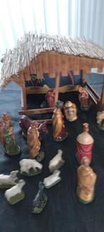 Mooie oude Kerstgroep, met stalletje., Ophalen of Verzenden