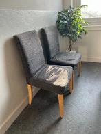 4 Grijze IKEA stoelen, Huis en Inrichting, Stoelen, Ophalen, Gebruikt, Vier, Stof