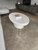 Ovale beige japandi salontafel ZGAN, Ophalen, 100 tot 150 cm, 50 tot 100 cm, Zo goed als nieuw