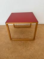 Tafeltje vierkant rood 42x42 cm, Huis en Inrichting, Tafels | Bijzettafels, Ophalen, Minder dan 45 cm, Minder dan 55 cm, Gebruikt