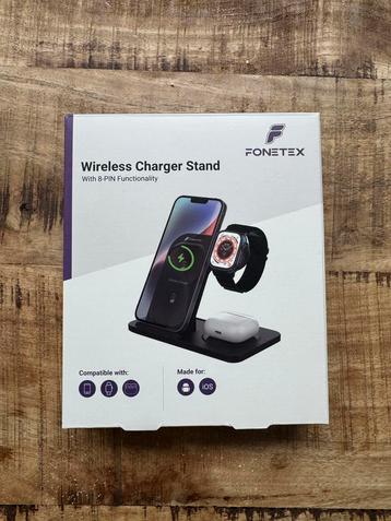 Fonetex Draadloze Oplaadstandaard - 3-in-1 Apple Charger beschikbaar voor biedingen