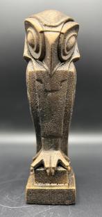 Art deco stijl uil van gietijzer.