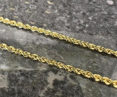 Prachtige 14 karaats gouden rope ketting | italy, Sieraden, Tassen en Uiterlijk, Kettingen, Nieuw, Goud, Ophalen of Verzenden