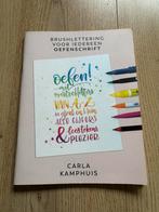 Carla Kamphuis - Oefenschrift Brushlettering, Ophalen of Verzenden, Zo goed als nieuw, Tekenen en Schilderen, Carla Kamphuis