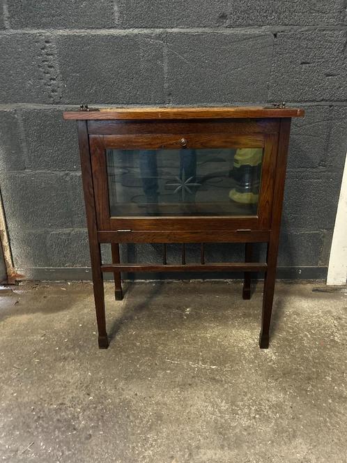 Prachtig art deco eiken likeur-of theekastje, Antiek en Kunst, Antiek | Meubels | Kasten, Ophalen