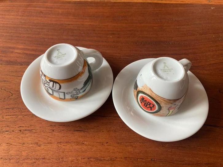 Le Porcellane d’ Ancap Espressokopjes - Set van Twee, Verzamelen, Porselein, Kristal en Bestek, Zo goed als nieuw, Kop en/of schotel